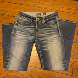 Men’s Buckle Black Denim Jeans